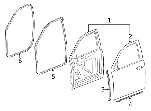 Door & Components for 2020 Cadillac Escalade #0