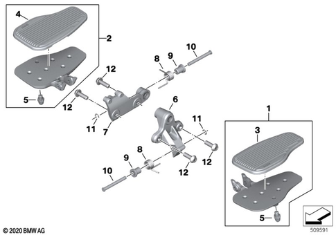 Footrests for 2023 BMW-Motorrad R 18 B #0