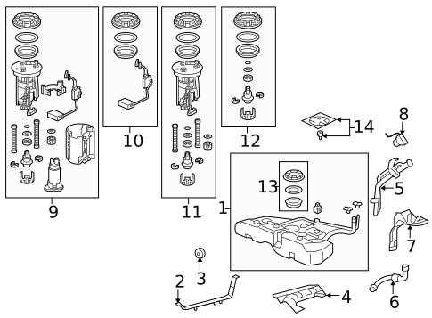 Fuel System Components for 2015 Honda Crosstour #1
