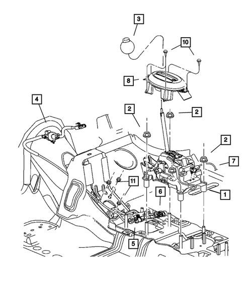 Gearshift Controls for 2005 Chrysler PT Cruiser #3