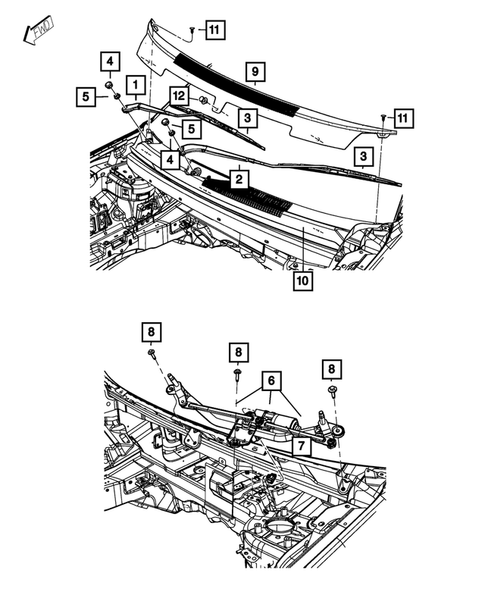 Wiper and Washer System for 2018 Dodge Journey #2