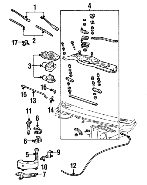 Wiper & Washer Components for 1994 Lincoln Mark VIII #0