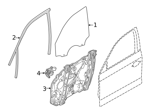 Glass - Front Door for 2025 BMW 330i #0
