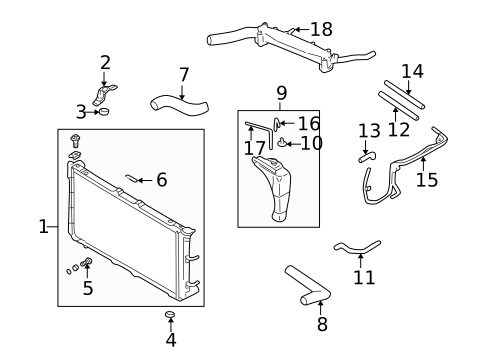 Radiator & Components for 1998 Subaru Forester #0
