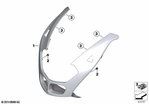 Motorcycle Trim Section, Windshield for 2005 BMW-Motorrad R 1200 S #3
