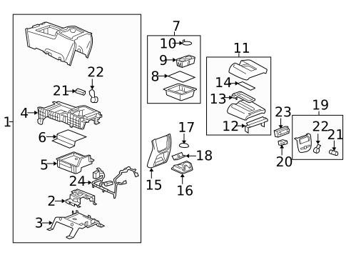 Center Console for 2009 GMC Sierra 1500 #2