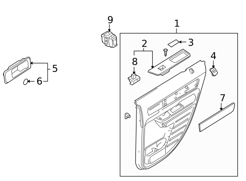 Rear Door for 2009 Lincoln MKX #2
