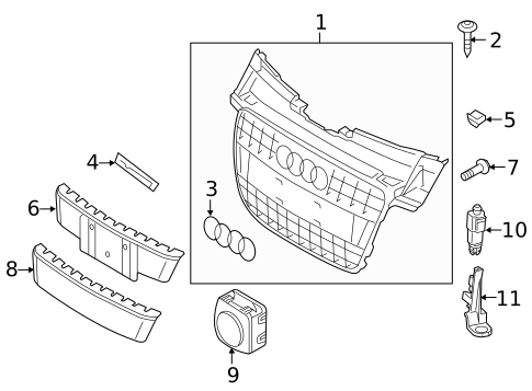 Grille & Components for 2012 Audi S4 #0
