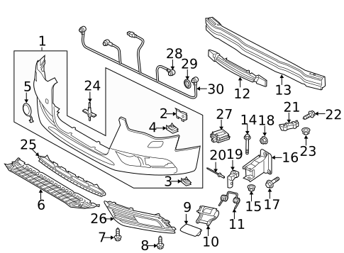 Bumper & Components - Front for 2014 Audi A4 #1