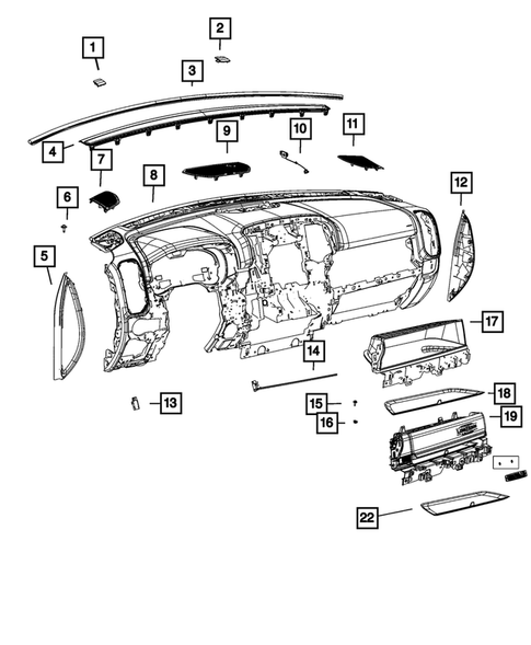 Instrument Panel for 2021 Ram 2500 #1