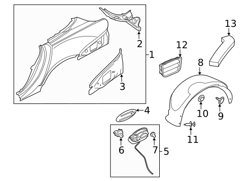 Quarter Panel & Components for 2020 Jaguar F-Type #2