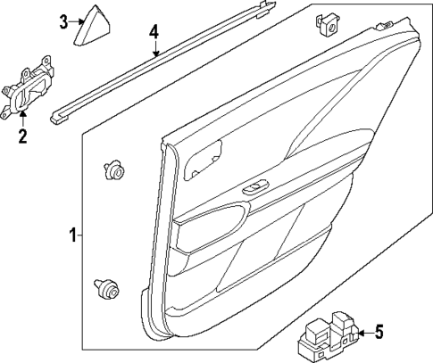 Interior Trim - Rear Door for 2025 Hyundai Ioniq 6 #0