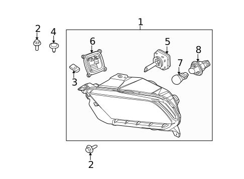Headlamp Components for 2010 Ford Mustang #0