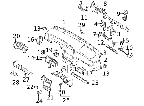 Instrument Panel for 2001 INFINITI QX4 #0