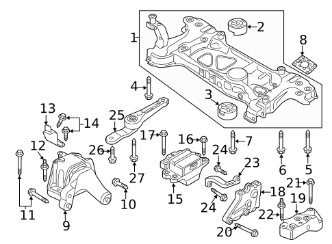 Engine & Trans Mounting for 2013 Volkswagen Passat #0