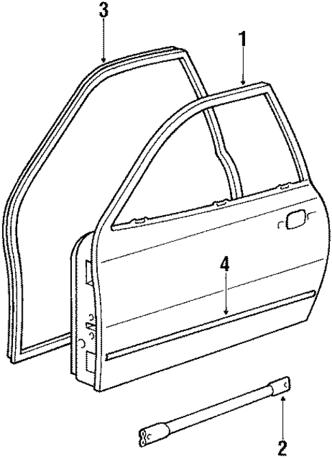 Door & Components for 1987 Porsche 924 #0