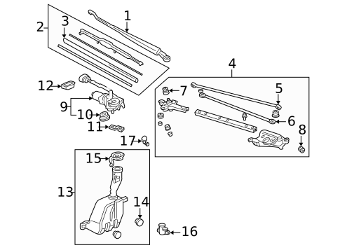 Wiper & Washer Components for 1996 Acura Integra #0