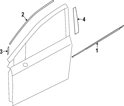 Exterior Trim - Front Door for 2025 Subaru WRX #0