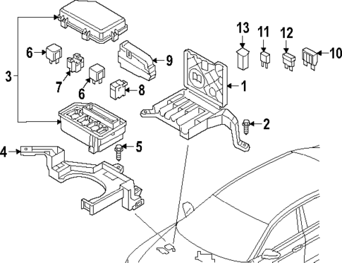 Fuse & Relay for 2025 Audi SQ8 e-tron Sportback #1