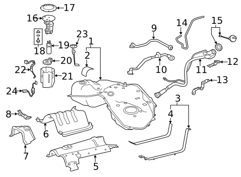 Fuel System Components for 2018 Lexus LS500 #0