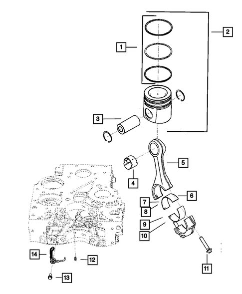 Crankshaft, Piston, Drive Plate, Flywheel, and Damper for 2008 Dodge Ram 3500 #3