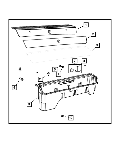 Pick-up Box and Fuel Filler Door for 2012 Ram 3500 #4