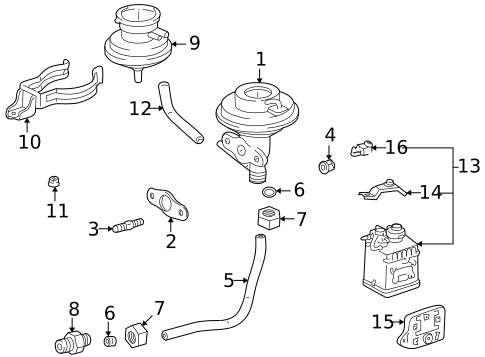 Emission Components for 1996 Toyota RAV4 #0