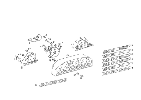 Instrument Cluster for 1989 Mercedes-Benz 300CE #0