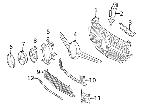 Grille & Components for 2016 Mercedes-Benz CLA45 AMG #0