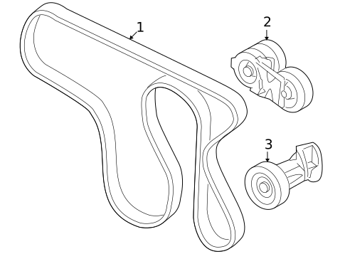 Belts & Pulleys for 2006 Saab 9-7x #0