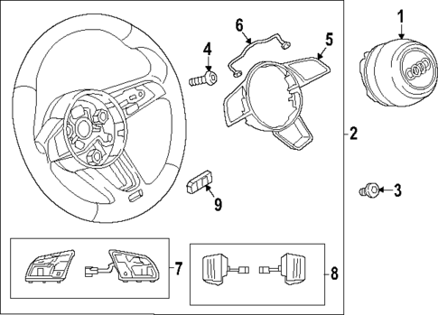 Steering Wheel & Trim for 2019 Audi RS5 #1