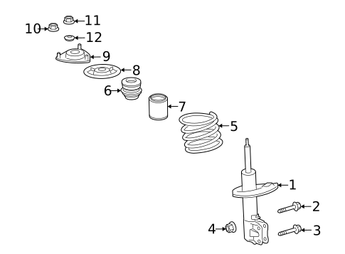 Struts & Components for 2008 Mitsubishi Lancer #1