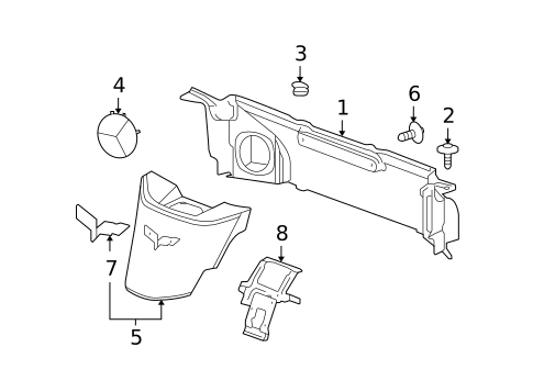 Interior Trim - Quarter Panels for 2013 Chevrolet Corvette #0