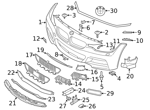 Bumper & Components - Front for 2015 BMW 428i xDrive Gran Coupe #18