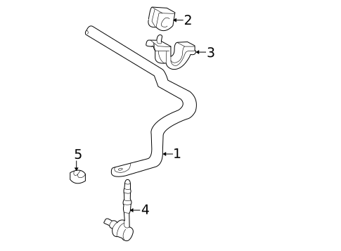 Stabilizer Bar & Components for 2005 Toyota Sequoia #1
