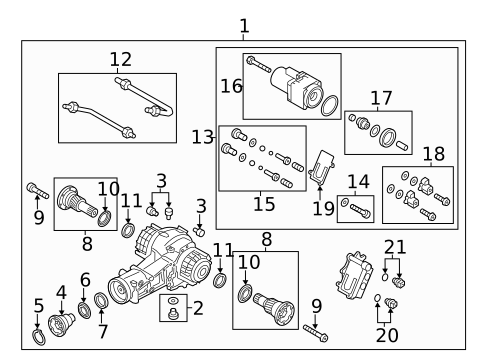 Axle & Differential for 2015 Audi S5 #0