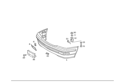 Front Bumper for 1993 Mercedes-Benz 600SL #4