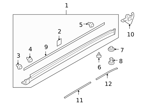 Exterior Trim - Pillars for 2009 Subaru Outback #0