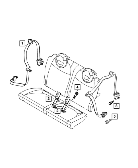 Seat Belts for 2024 Fiat 500E #1