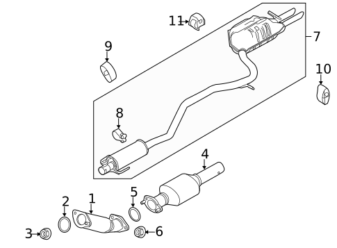 Exhaust Components for 2012 Lincoln MKZ #0