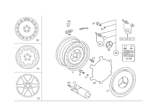 Wheels for 1992 Mercedes-Benz 500SL #1