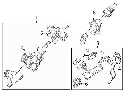 Steering Column Assembly for 2014 Chevrolet Captiva Sport #0