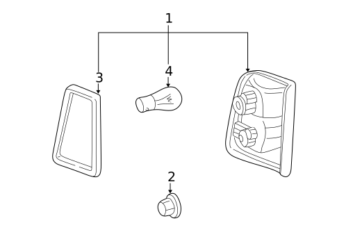 Tail Lamps for 2000 Mercedes-Benz CLK 430 #1