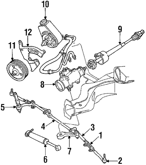 Steering Gear & Linkage for 1991 Cadillac Brougham #0