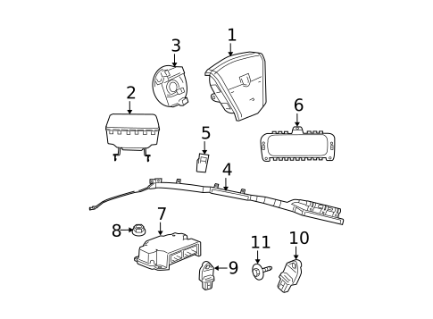 Air Bag Components for 2010 Dodge Caliber #0