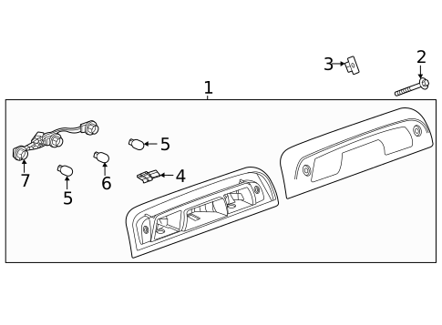High Mounted Stop Lamp for 2023 GMC Sierra 2500 HD #1