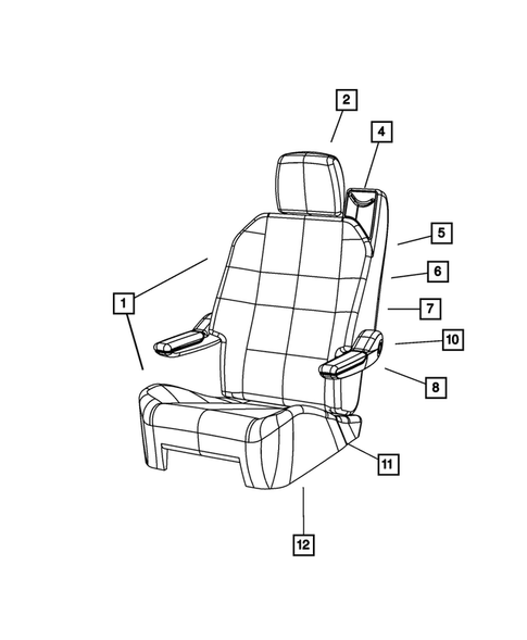 Rear Seats - Second Row for 2009 Chrysler Town & Country #0