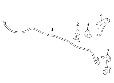 Stabilizer Bar & Components for 2010 Honda Civic #2