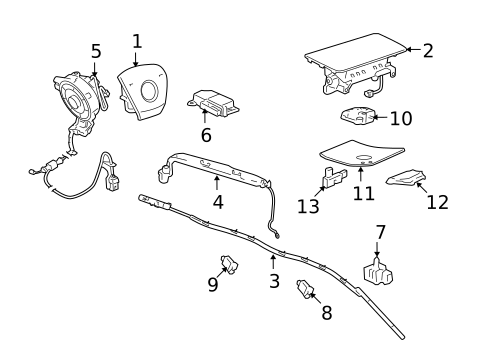 Air Bag Components for 2010 Chevrolet Tahoe #0