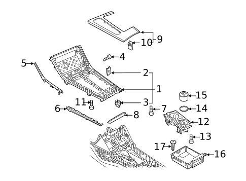 Console for 2022 Audi S7 Sportback #2